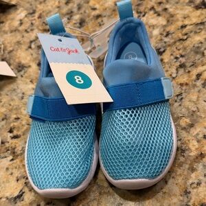 Cat & Jack Light Blue Mesh Slip-On Sneakers for Kids.